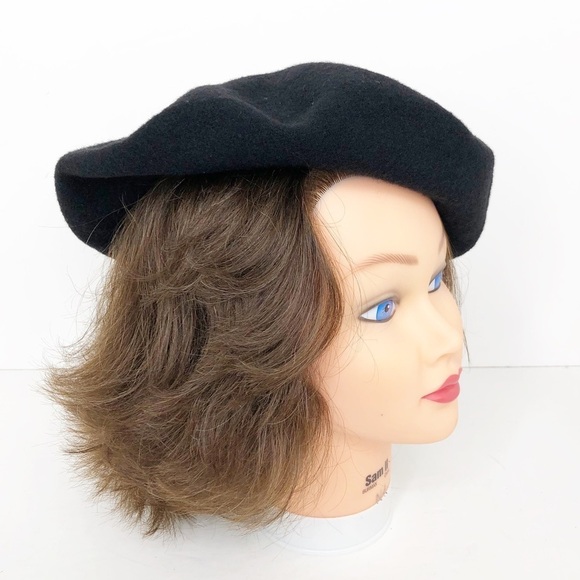 French black beret wool hat - Picture 4 of 11